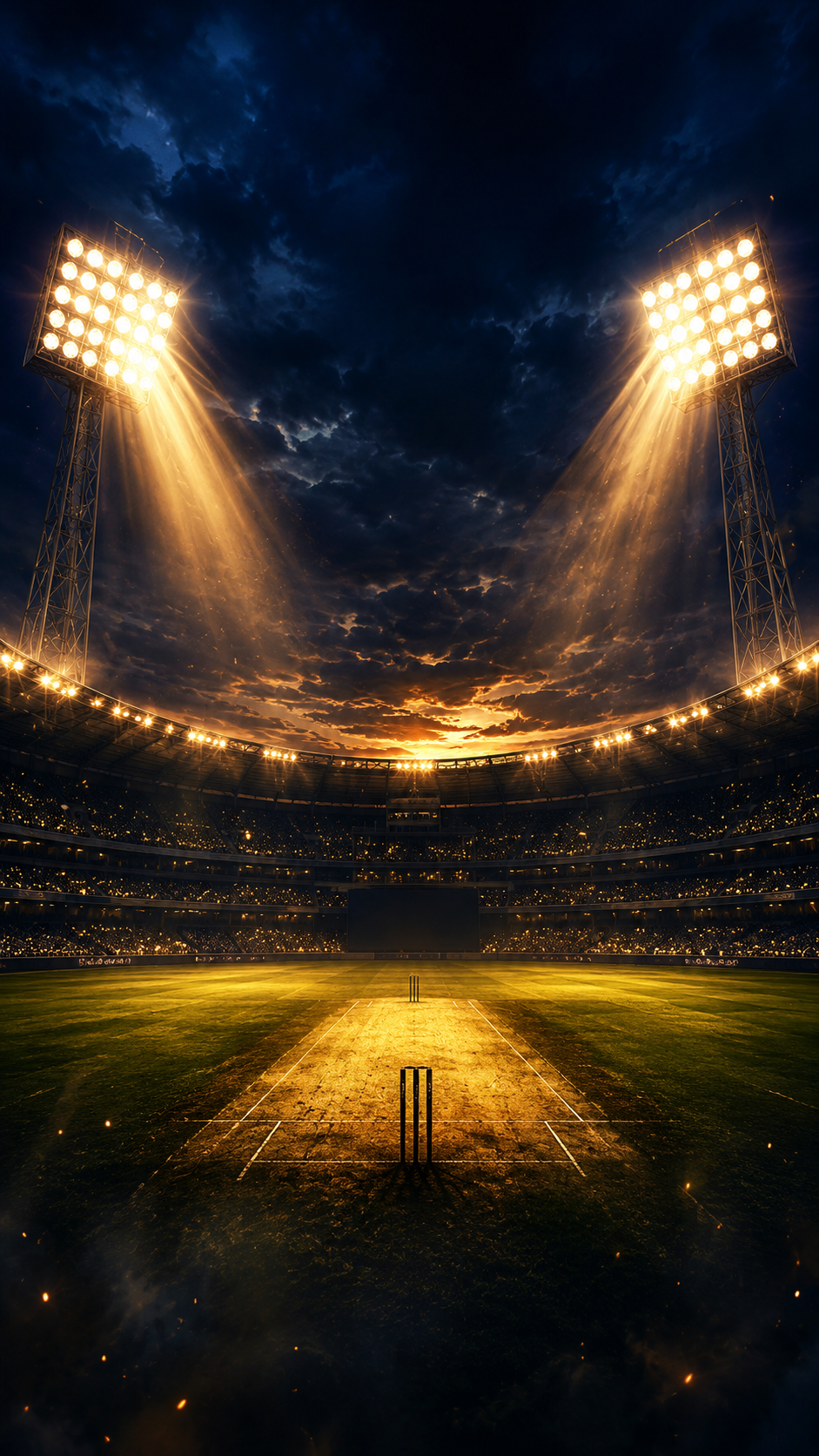 Cricket Rivals Gold Stadium Pitch